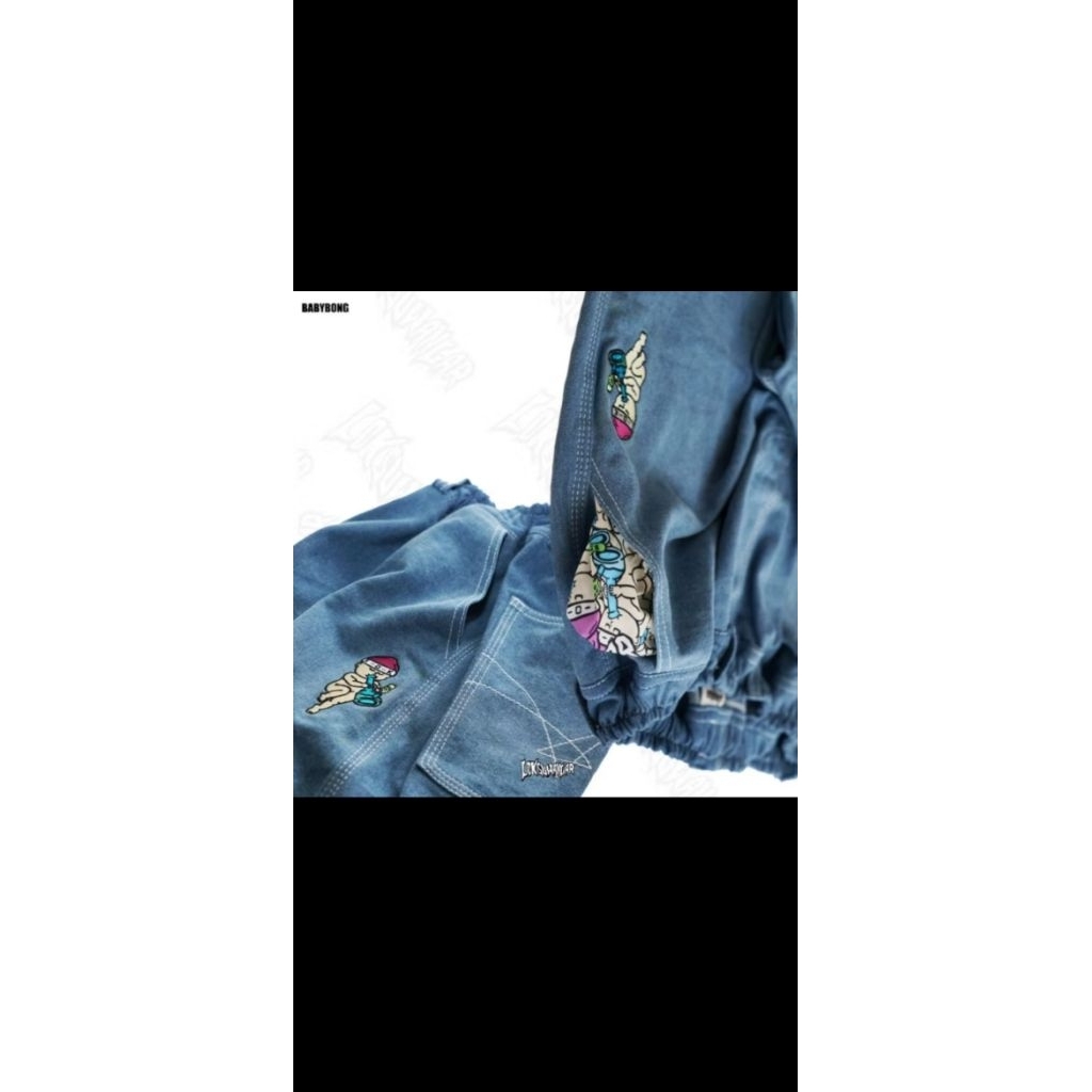 baggy pants babybong soft blue