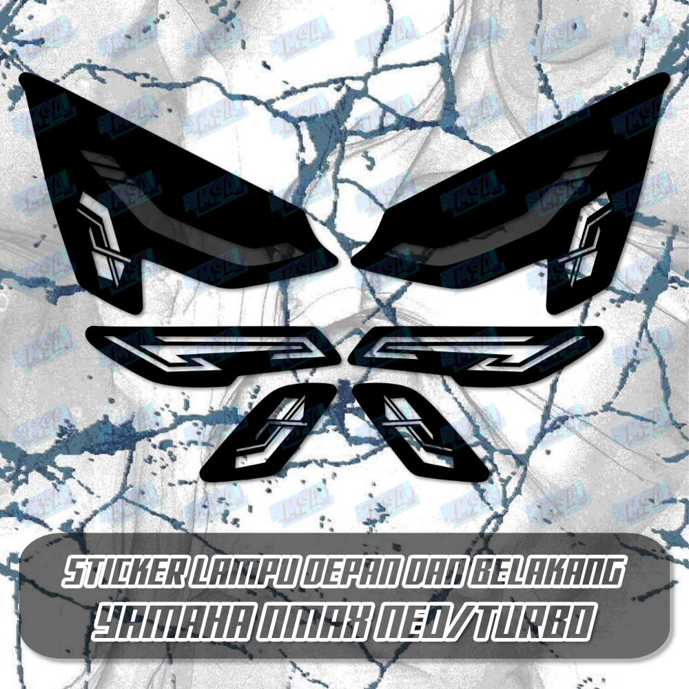 STICKER LAMPU DEPAN DAN BELAKANG YAMAHA NMAX TURBO NMAX NEO NMAX NE S VARIASI 3 BY MOROJOYO STICKER