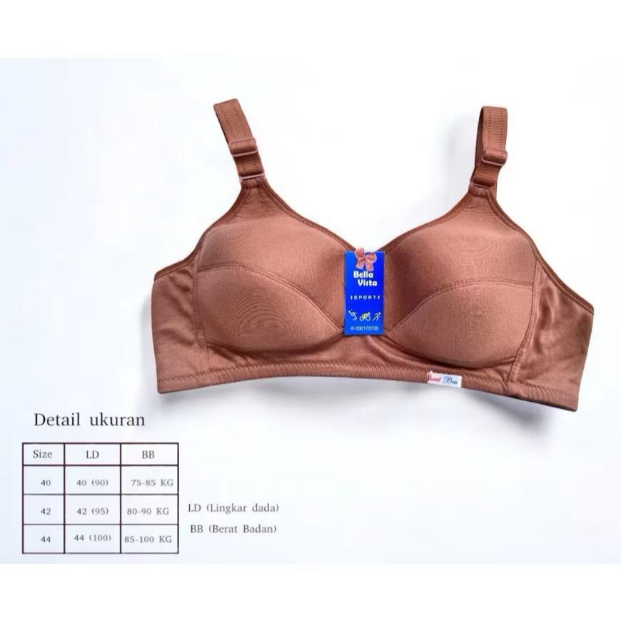 BH Sport Bra Jumbo | Bra Wanita Harian / Olahraga | Non Kawat | Tanpa Busa | Kait 3