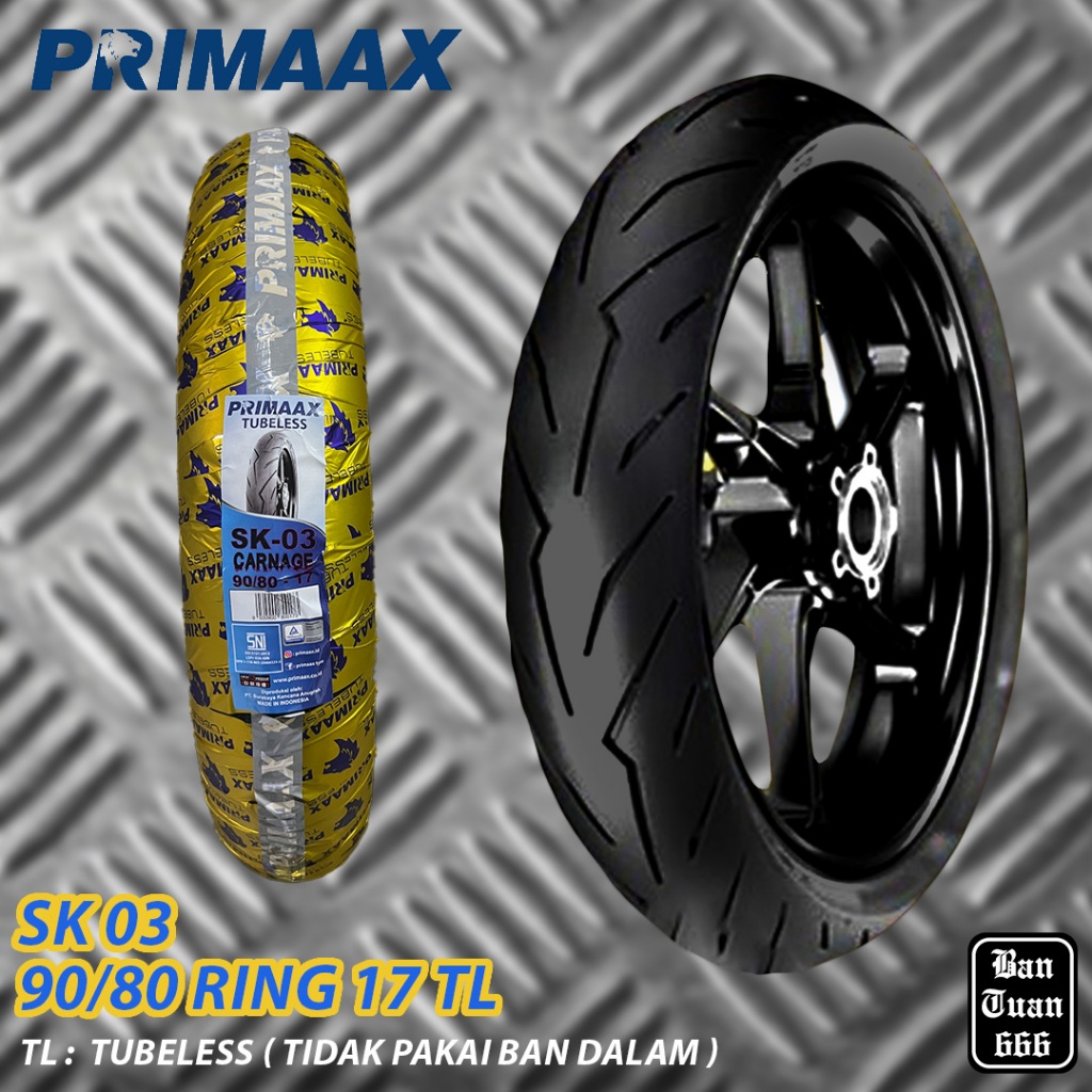 Ban Primaax SK03 90/80 RING 17 Tubeless Depan/Belakang – Vixion / CB150R / CBR150 / R15 / GSX R150 /