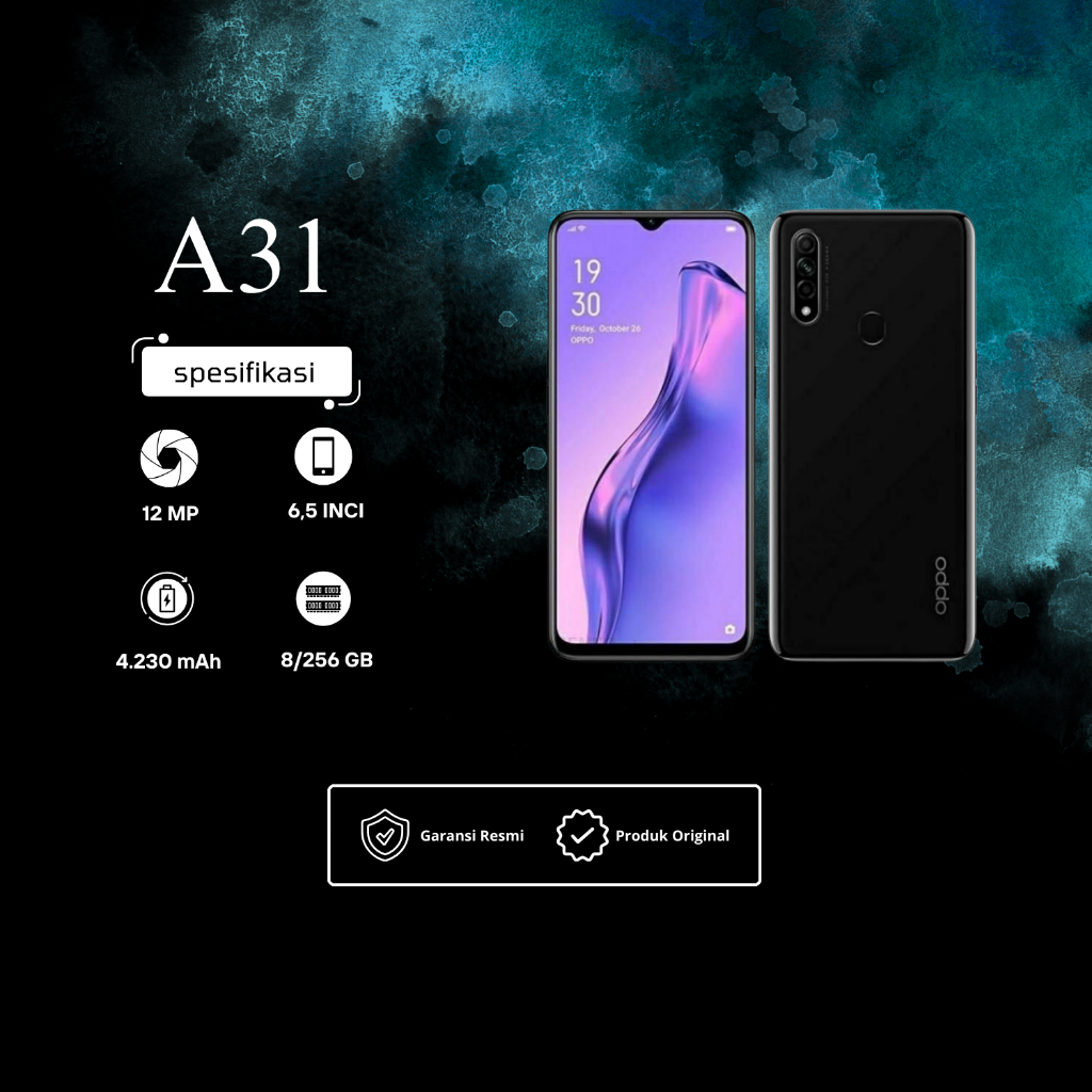 HP OPPO A31 RAM 8/256GB 4G LTE Garansi 1 Thn COD