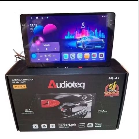 HEAD UNIT ANDROID AUDIOTEQ 9INCH 4/128 NFC,SUPPORT 360