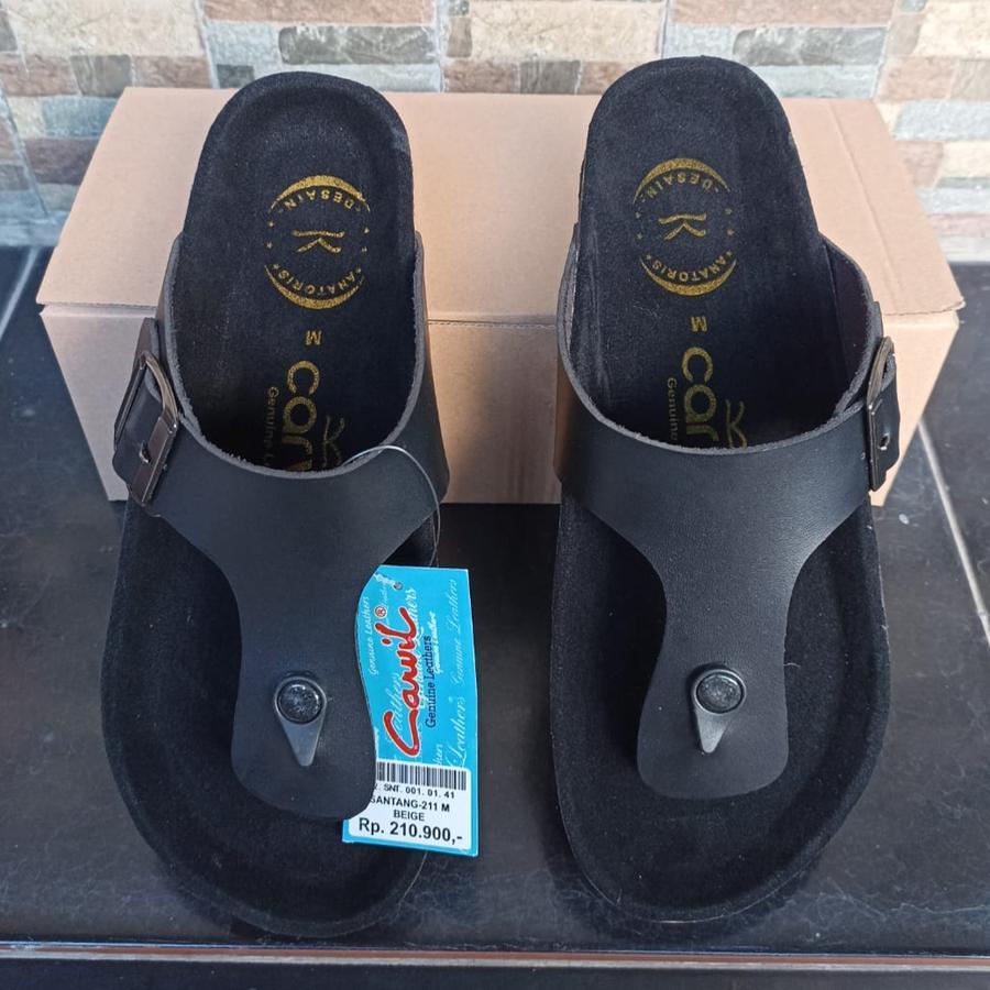 Sendal Casual Carvil Benzo 01 Sendal Jepit Pria Original Sendal Carvil Puyuh Hitam