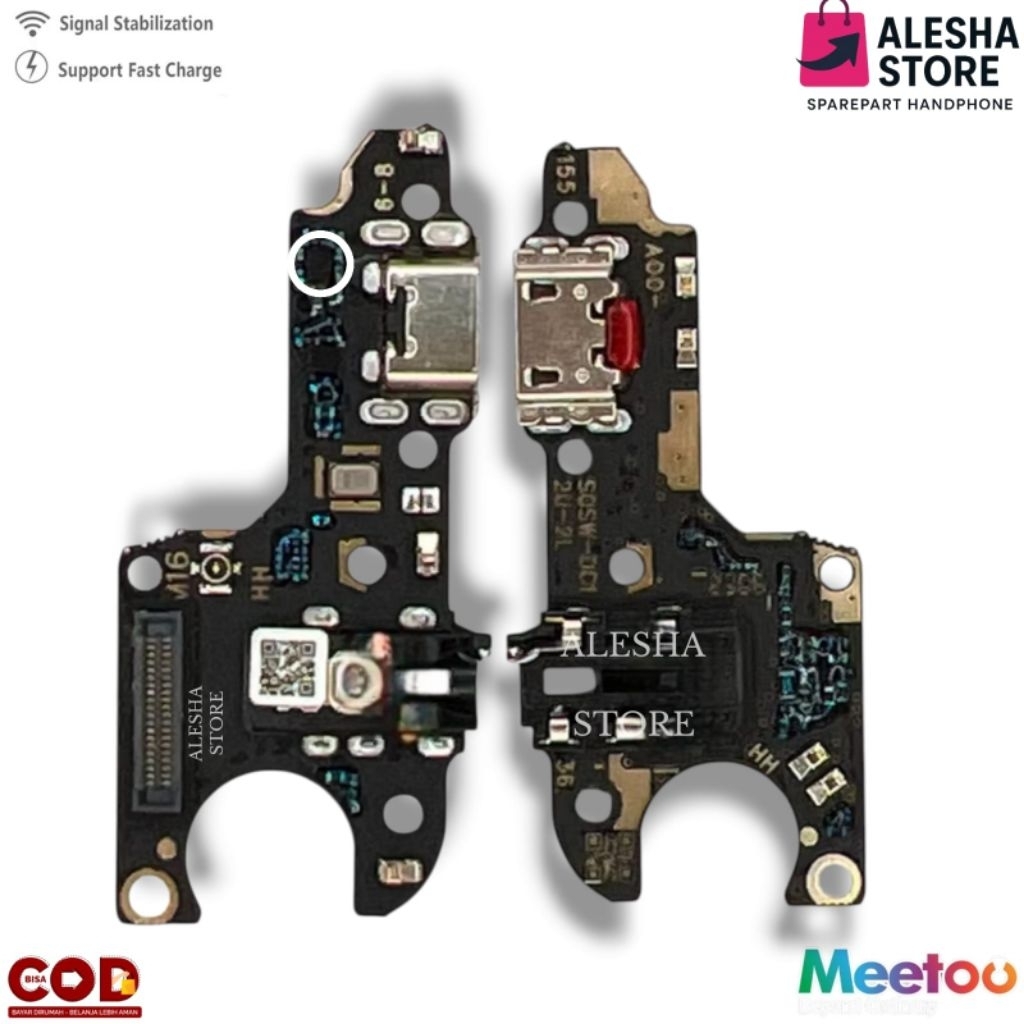 Flexibel Charger + ic FOR OPPO A3S CPH1853 / REALME C1 / REALME 2 ORIGINAL 1:1 + MIC + CON H/F Full 