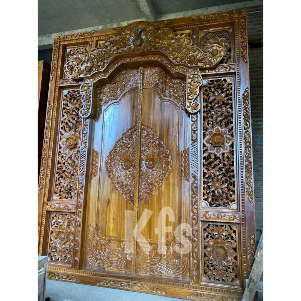 pintu gebyok Bali gebyok stell Bali kayu jati