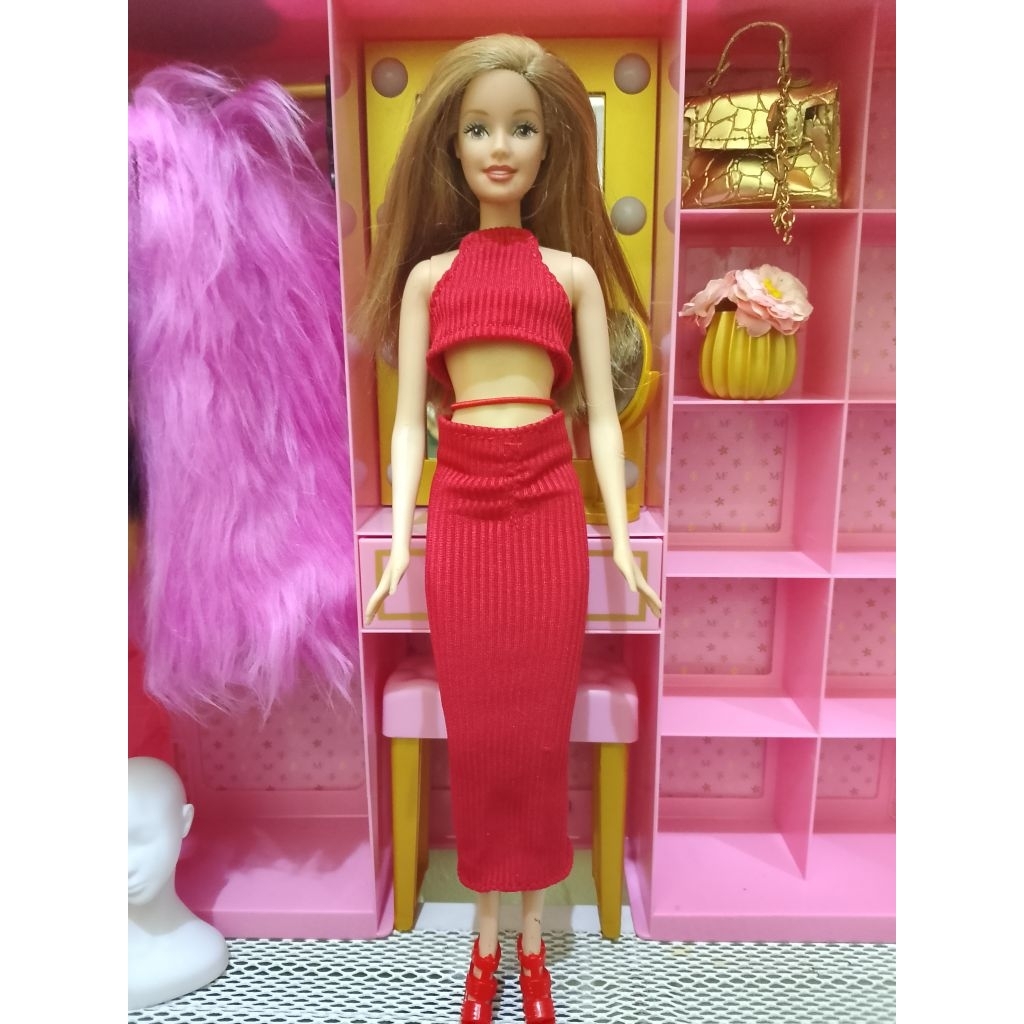 Barbie Mattel Preloved Kaki karet GG japan