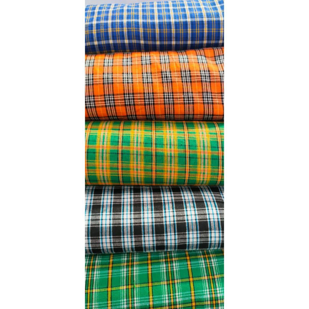 kain seragam tk/sd serbaguna motif kotak f26. harga 50cm (setengah meter) lebar 150cm