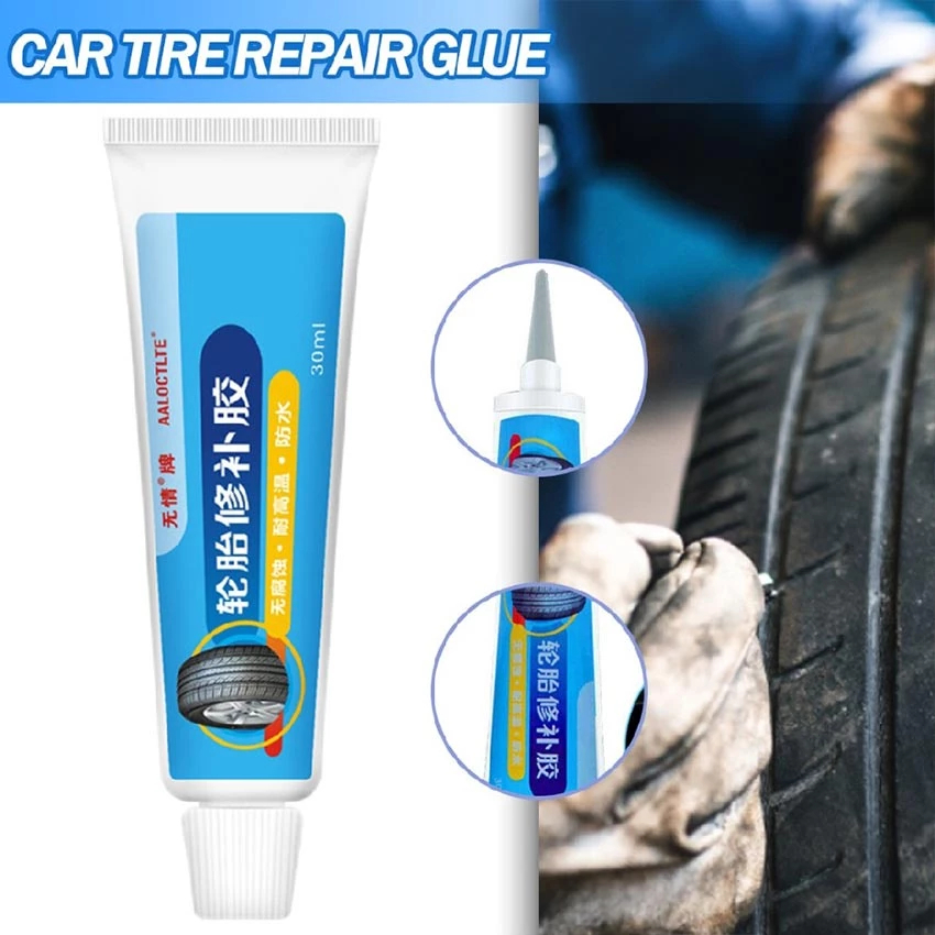 lem tambal ban tubeless motor luar mobil sobek 30ML tambal ban Perbaikan Tambalan darurat Ban Mobil 