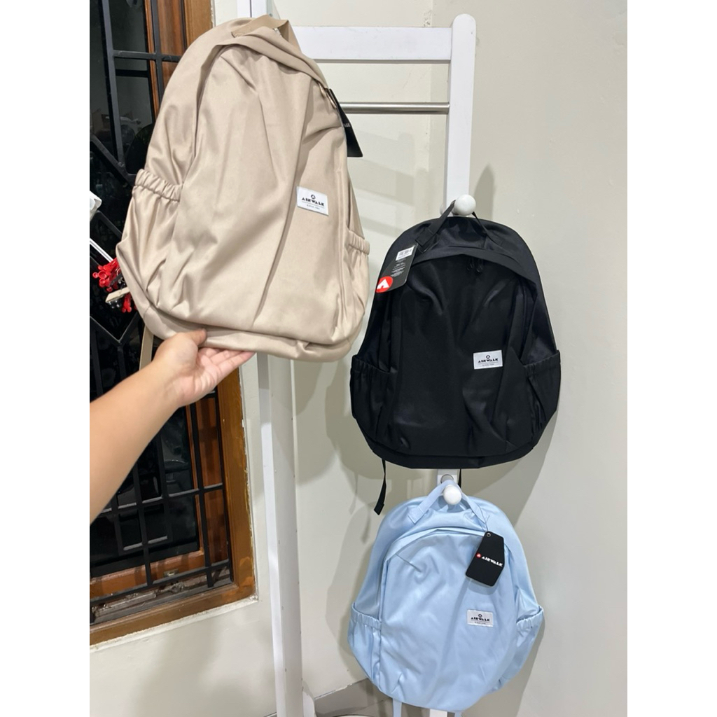 Tas Ransel/ Backpack Airwalk Pink, Hitam, Biru muda unisex (bisa men/ women) bahan kanvas lemes sale
