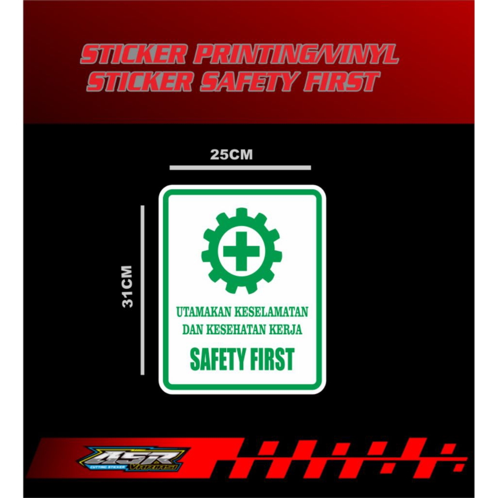 sticker logo safety first, sticker printing logo safety first