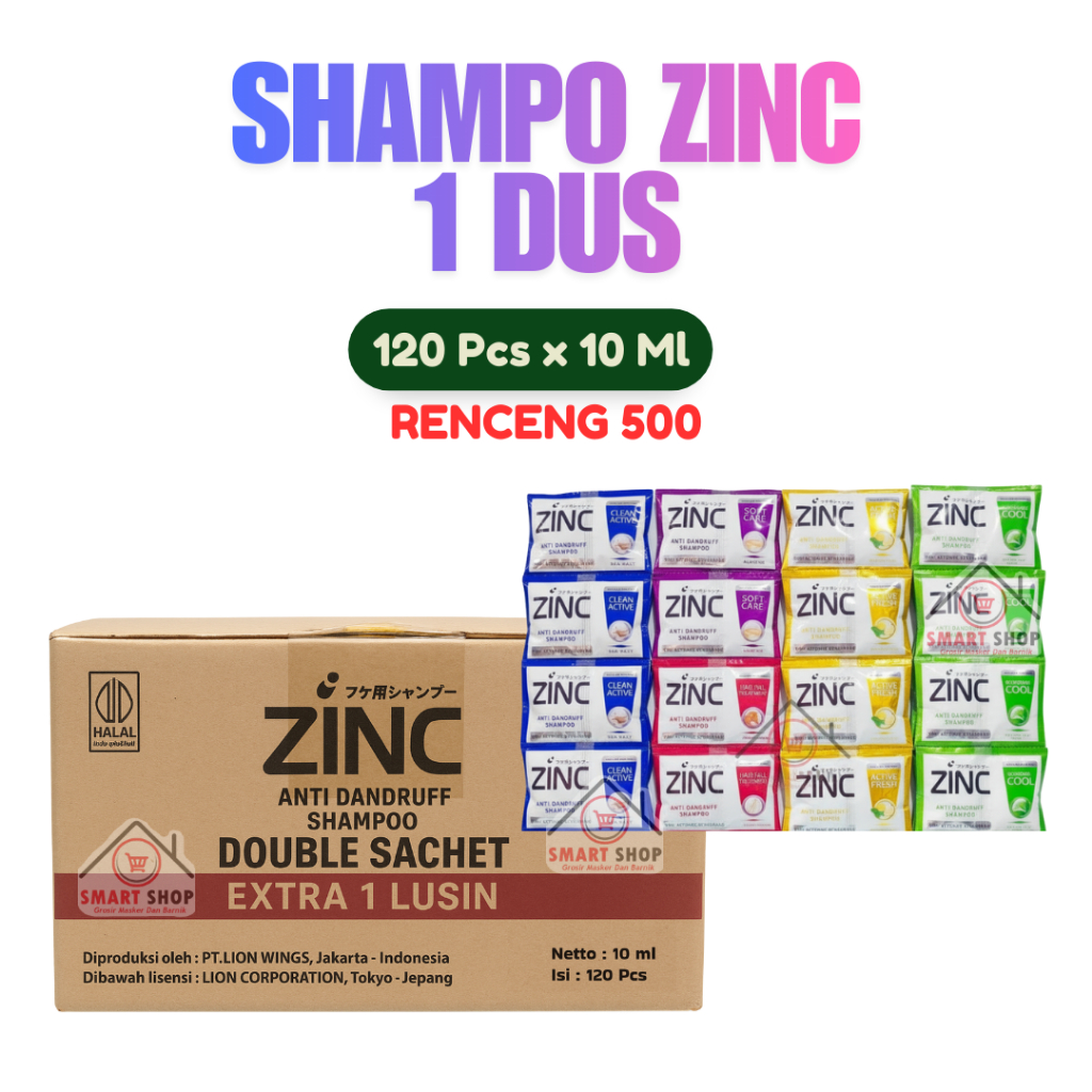 1 DUS  SAMPO ZINC SHAMPO 120 SACHET / 10ML