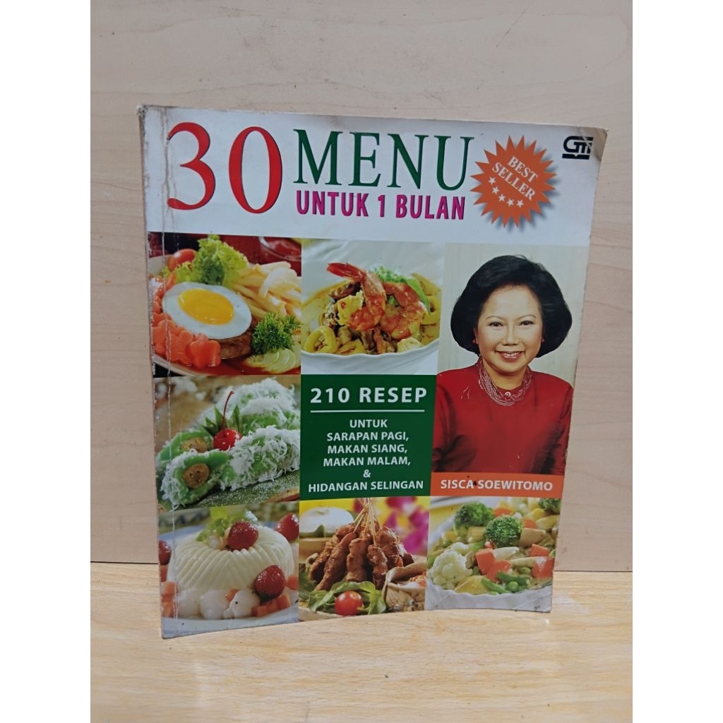 Buku resep masak ( bekas dipakai ) 30 MENU UNTUK 1 BULAN.