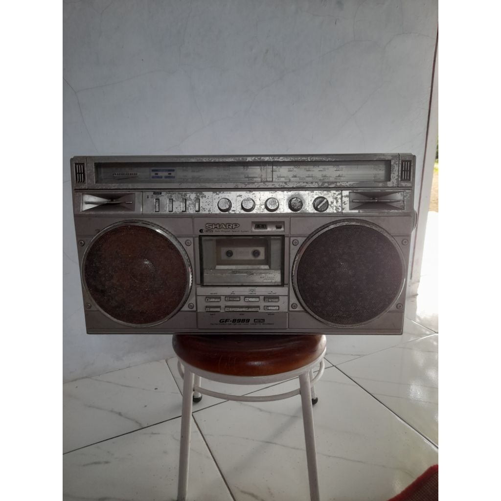 BOOMBOX JUMBO SHARP GF 9898 TAPE RADIO JADUL