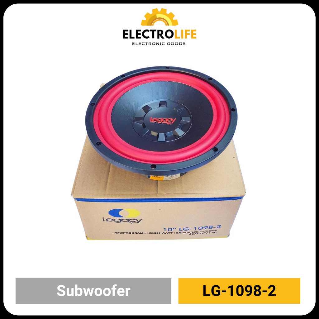 Legacy LG-1098-2 Double Coil Speaker Subwoofer 10 inch