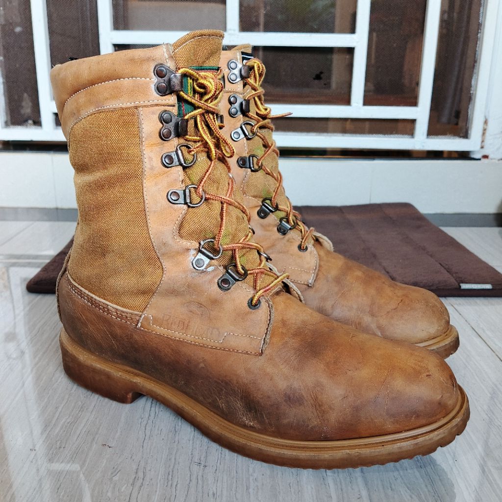 REDHEAD RED HEAD Bone Dry Vintage Military Combat Army Hiking Tactical High Boots Outdoor Biker Moto