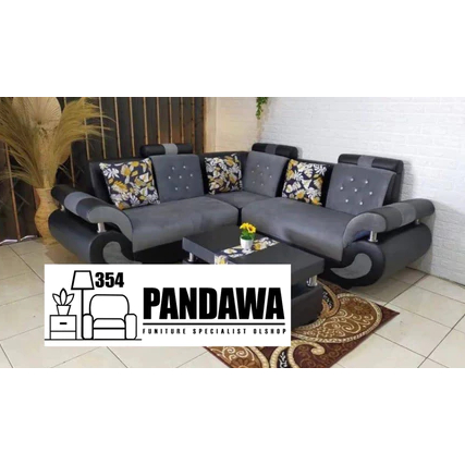 Sofa Sudut Minimalis Elegan Bludru Oskar 221