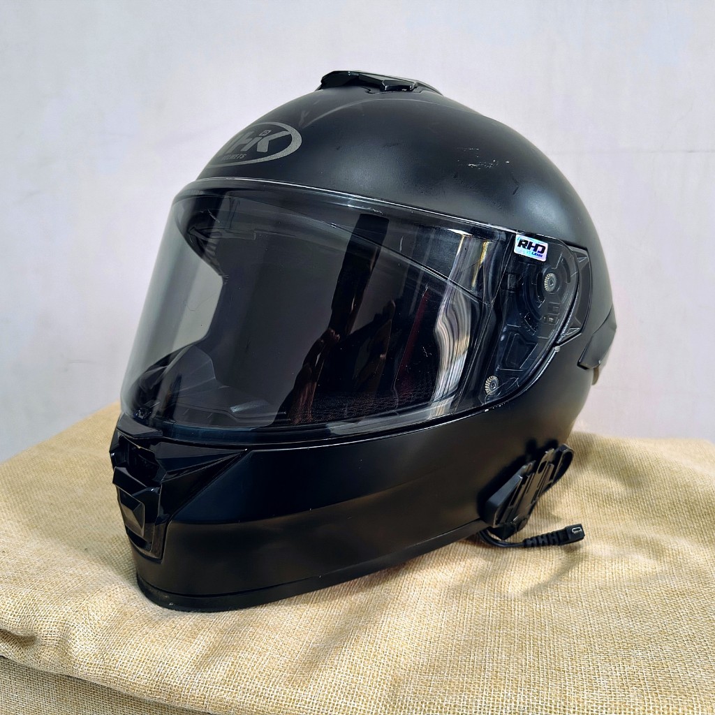 [Bekas] Helm Full Face NHK Mark 1 One Elite Black Doff Size XL Single Visor RHD Lens Smoke NSRD Proj