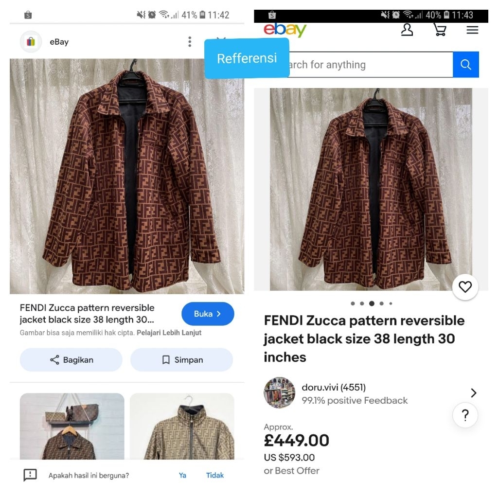 fendi monogram reversible jacket