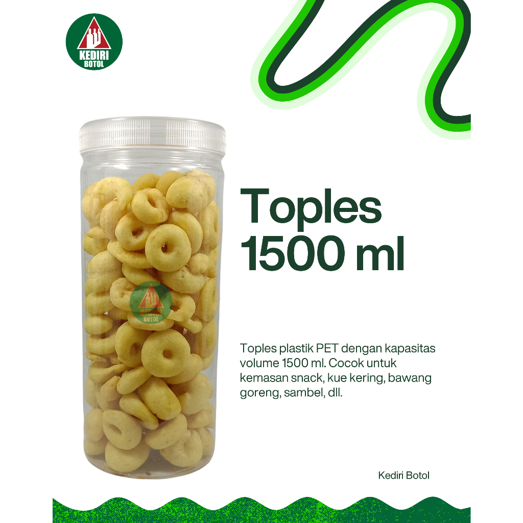 TOPLES 1500 ML TUTUP PLASTIK / TOPLES TABUNG SILINDER 1500 ML TEBAL PREMIUM / TOPLES TABUNG 1500ML /