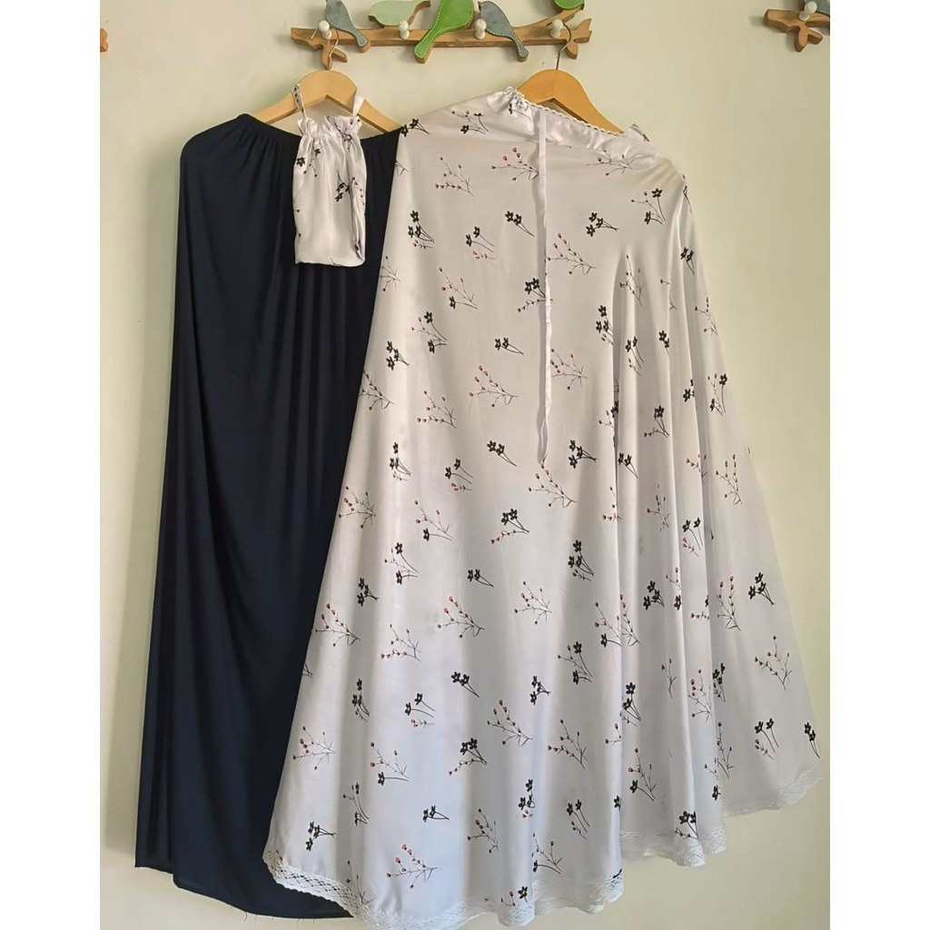 Mukena Rayon Motif Padi series Putih