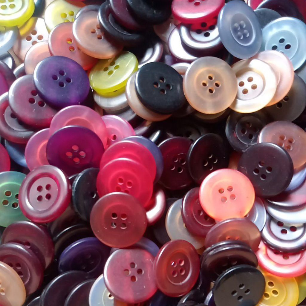 kancing baju/kancing jas /kancing besar lubang 4 warna warni (SB06)