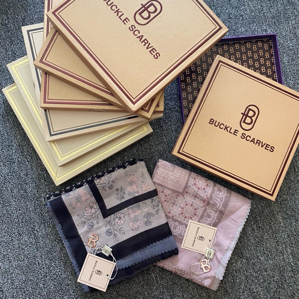 Buckle BOX Scarves Hijab Motif Segiempat