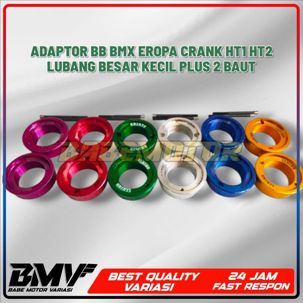 ADAPTOR BB BMX EROPA CRANK HT1 HT2 LUBANG BESAR KECIL PLUS 2 BAUT