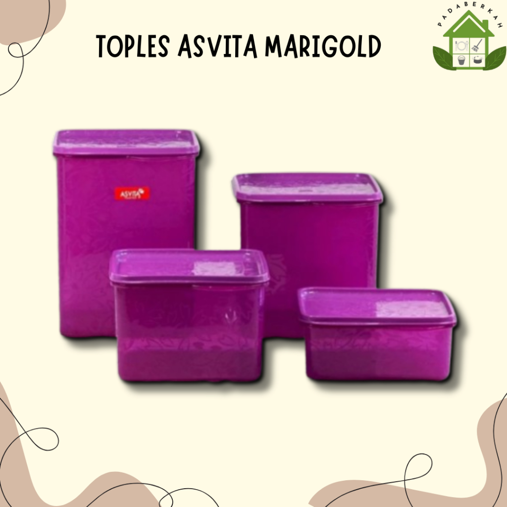Toples Asvita Marigold / Toples Sealware / Toples Makanan / Toples Penyimpanan / Toples Plastik