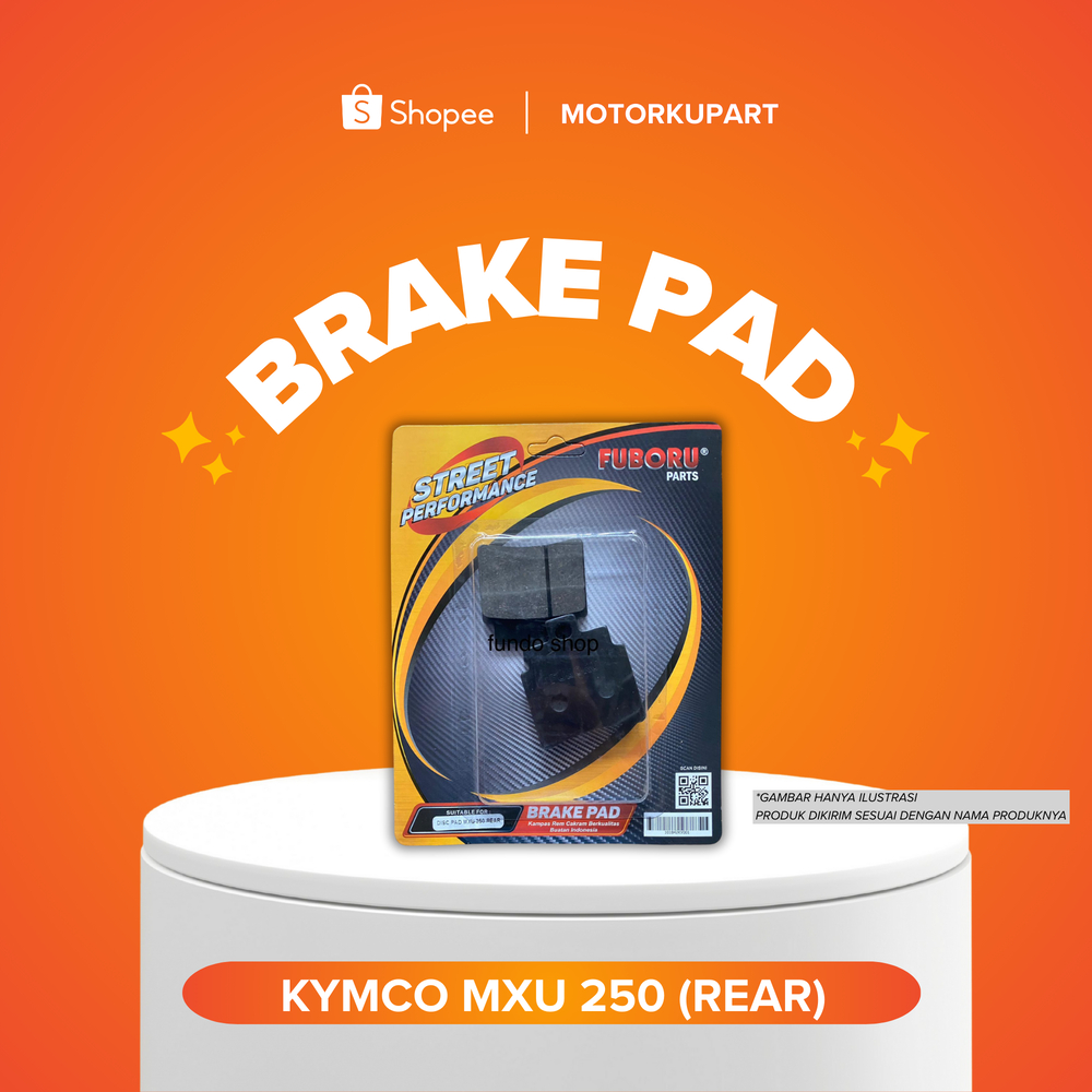 KAMPAS REM KYMCO MXU 250 (REAR) BRAKE PAD FUBORU