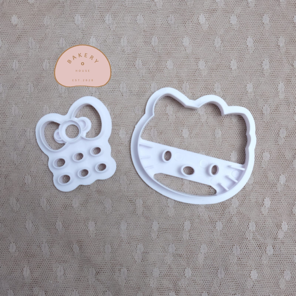 NEW// CUTTER HELLO KITTY / COOKIE CUTTER KARAKTER EMBOSS HIASAN COOKIES DEKORASI KUE CAKE ULTAH