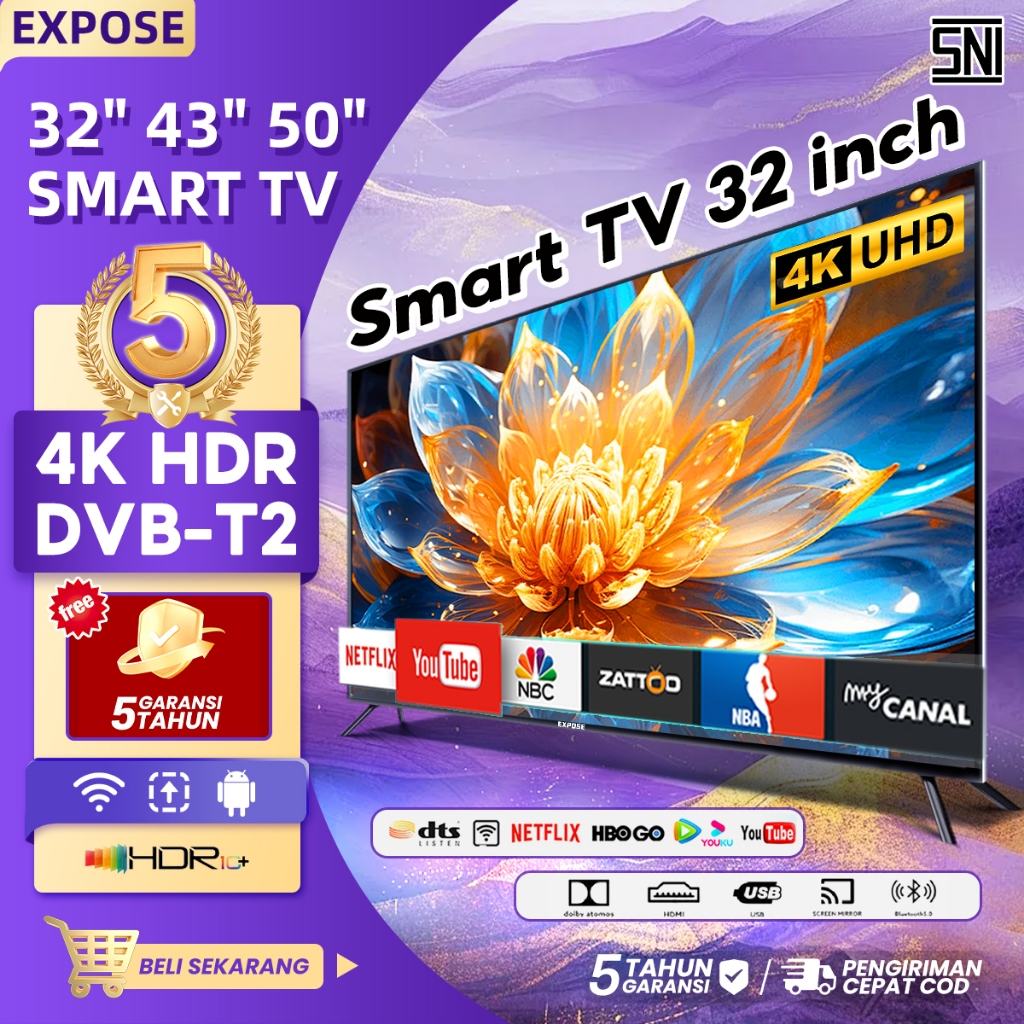 Smart TV 32 Inch Android TV 43 Inch Android System Murah 32/43 Inch Smart TV WIFI/Youtube/Netflix