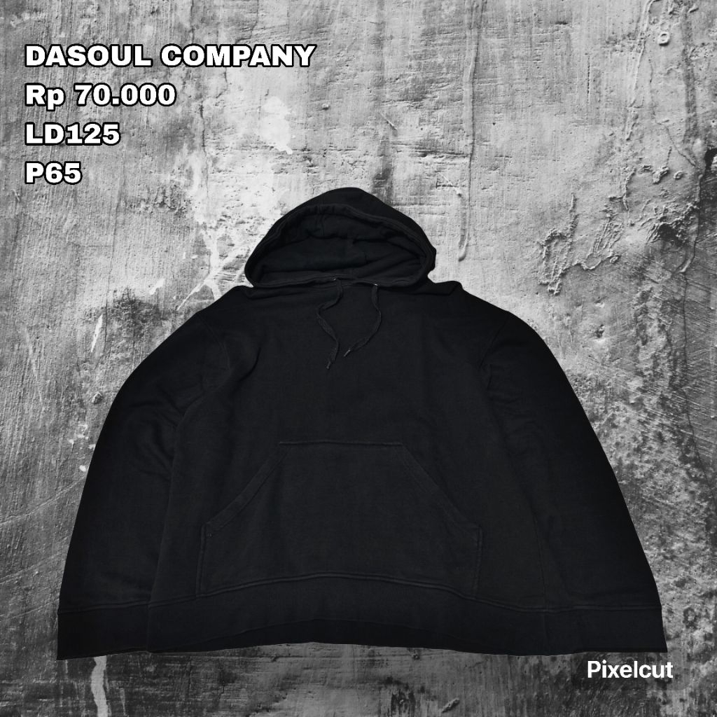 Hoodie Hitam Polos Tebal