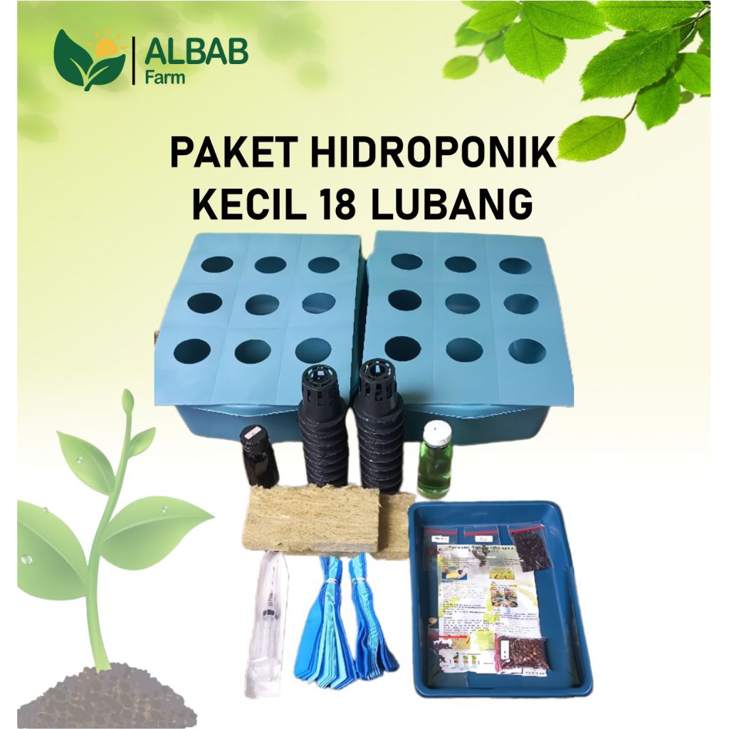 Hidroponik Paket Hemat 18 Lubang Lengkap Siap Tanam