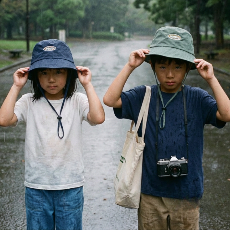 Karkur Classic Topi Bucket Anak Outdoor Water Repellent Tali Adjustable - Biodegradable Material