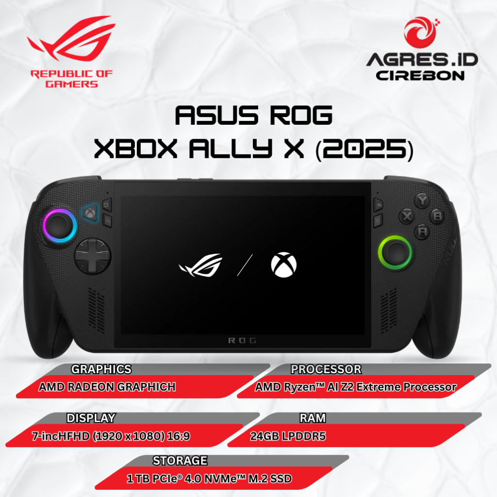 ASUS ROG XBOX ALLY X RYZEN AI Z2 EXTREME 24GB 1TB W11 7.0FHD 120HZ 100SRGB