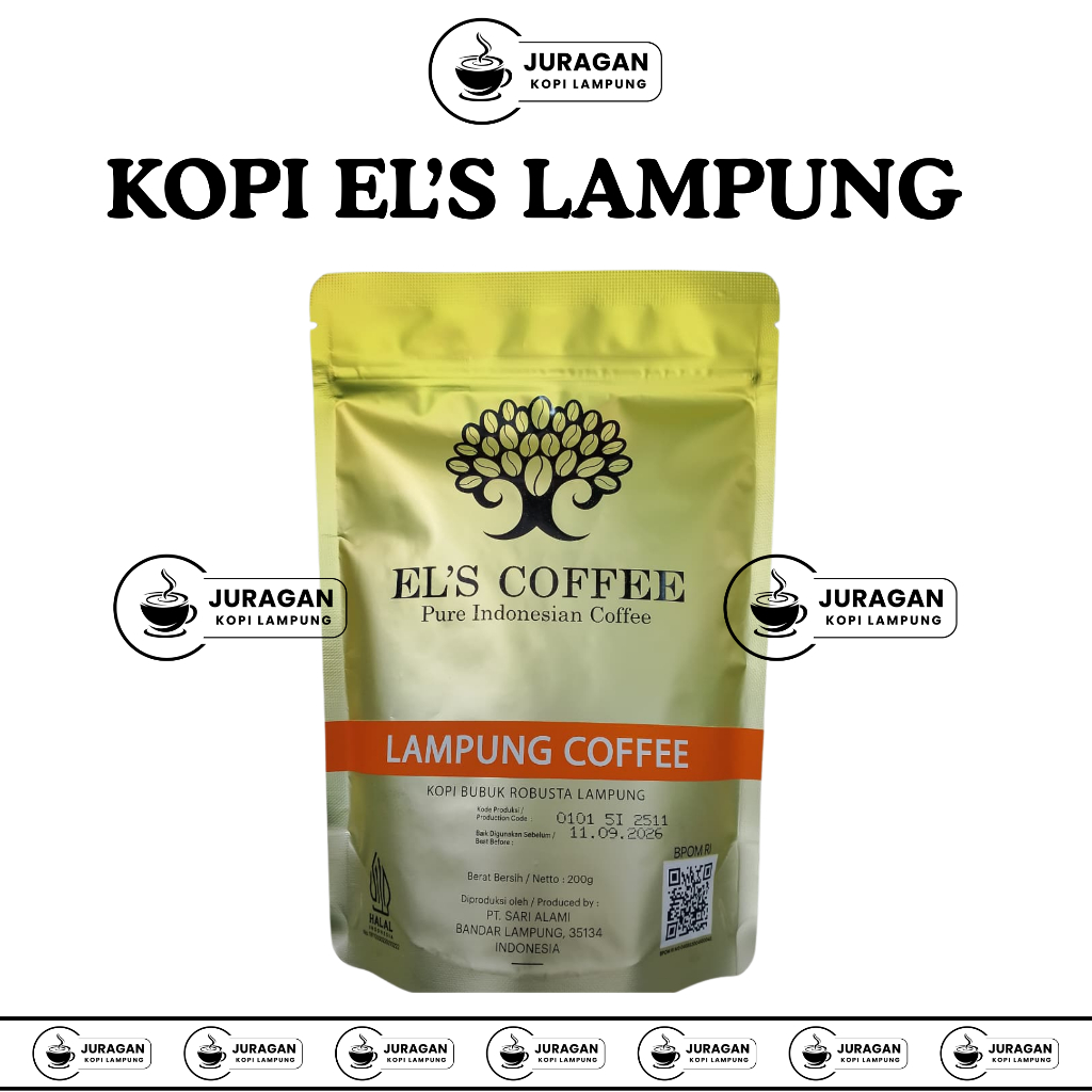 EL'S COFFEE - Kopi Bubuk Robusta Asli Lampung Els Coffee - Kopi Bubuk Els Terlaris Produk Asli Lampu