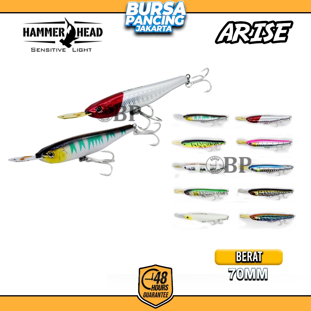 HAMMER HEAD Umpan Minnow Arise 5.6G/40mm - 8.2G/70mm | Umpan Pancing Minnow | Minnow UL