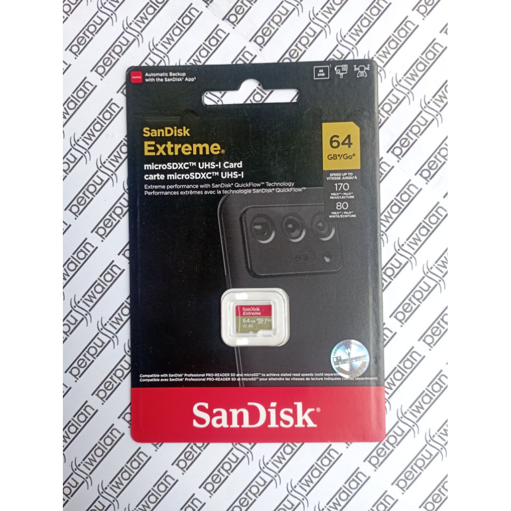 SANDISK EXTREME 64GB A2 170MBPS ORIGINAL