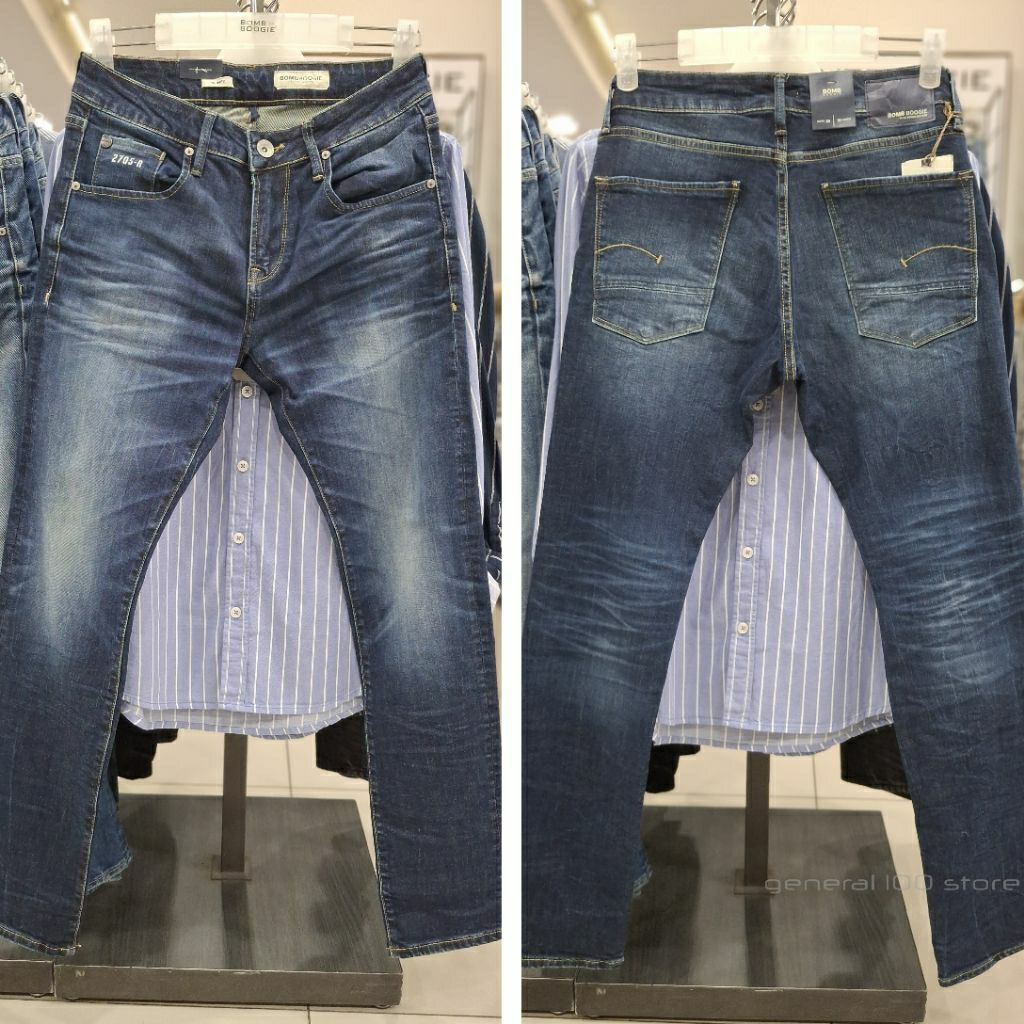[ BOMBBOOGIE ] Original Jeans Slim Fit Bombboogie Original Middle Blue