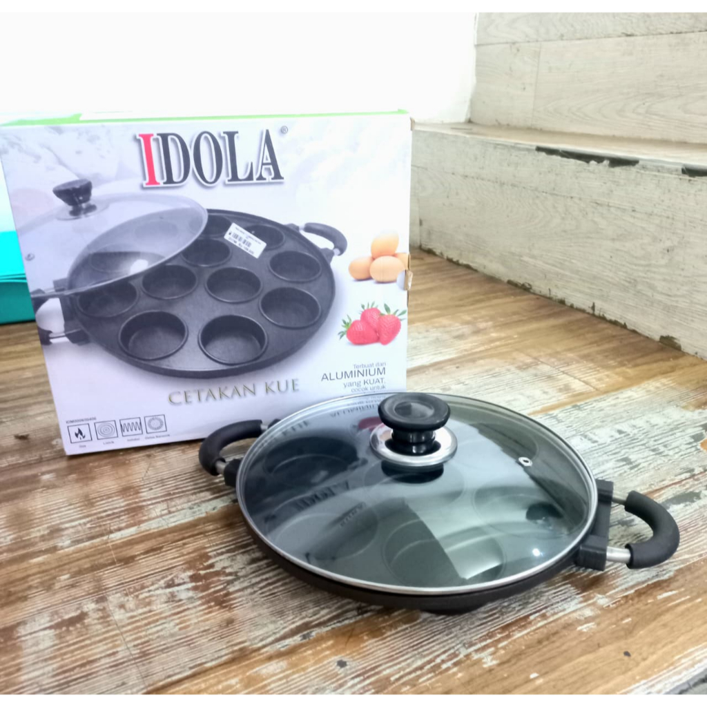 Pan Cake 7 Lubang Datar HC | Cetakan Loyang Martabak Manis Mini