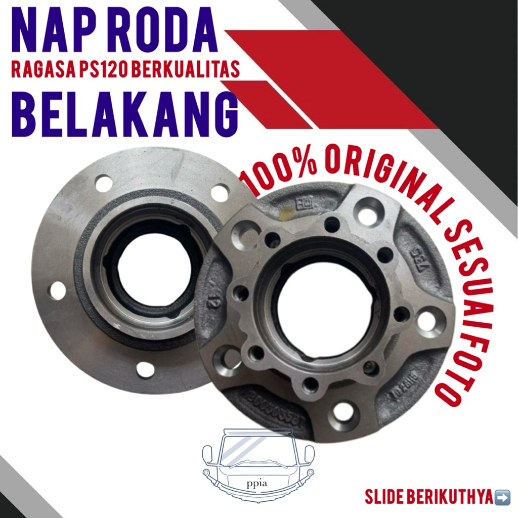 Nap Roda Belakang Ragasa Ps120 Berkualitas Fuso HUB, RR WHEEL Nap Roda Belakang - Ragasa Mitsubishi 