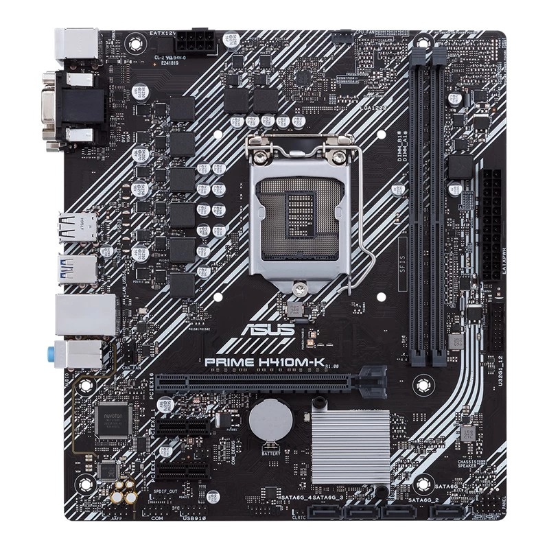 Asus H410M-K Motherboard (KONDISI NO DISPLAY), intel soket lga 1200 gen 10, ddr4.