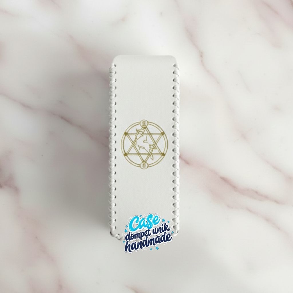 CDUH Dompet PU Leather M 100 Sleeve Case Polos Logo Putih Dompet / Wadah Kunci Koin Dompet Unik Hand