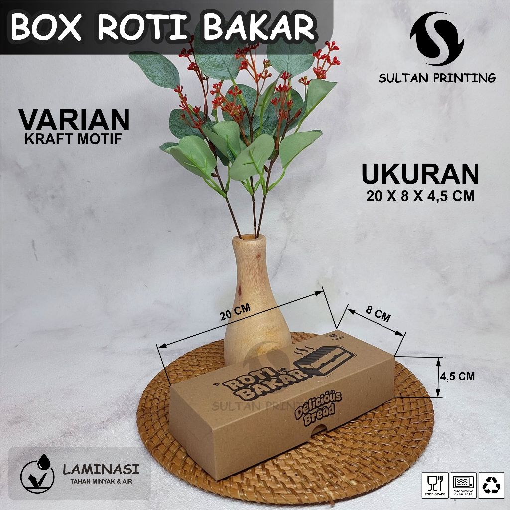 Lilissto Shop Box Roti Bakar/Box Roti Bakar Setengah Porsi/Box Roti Bakar Bandung