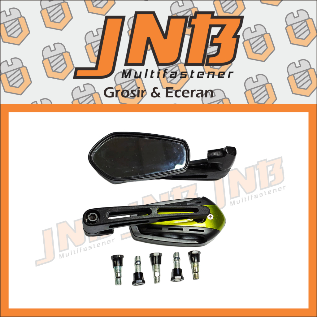 Spion Variasi Universal + Baut + Bosh ZX-2654 ( GREEN BLACK ) Spion Variasi Universal 1 Set Kanan Ki