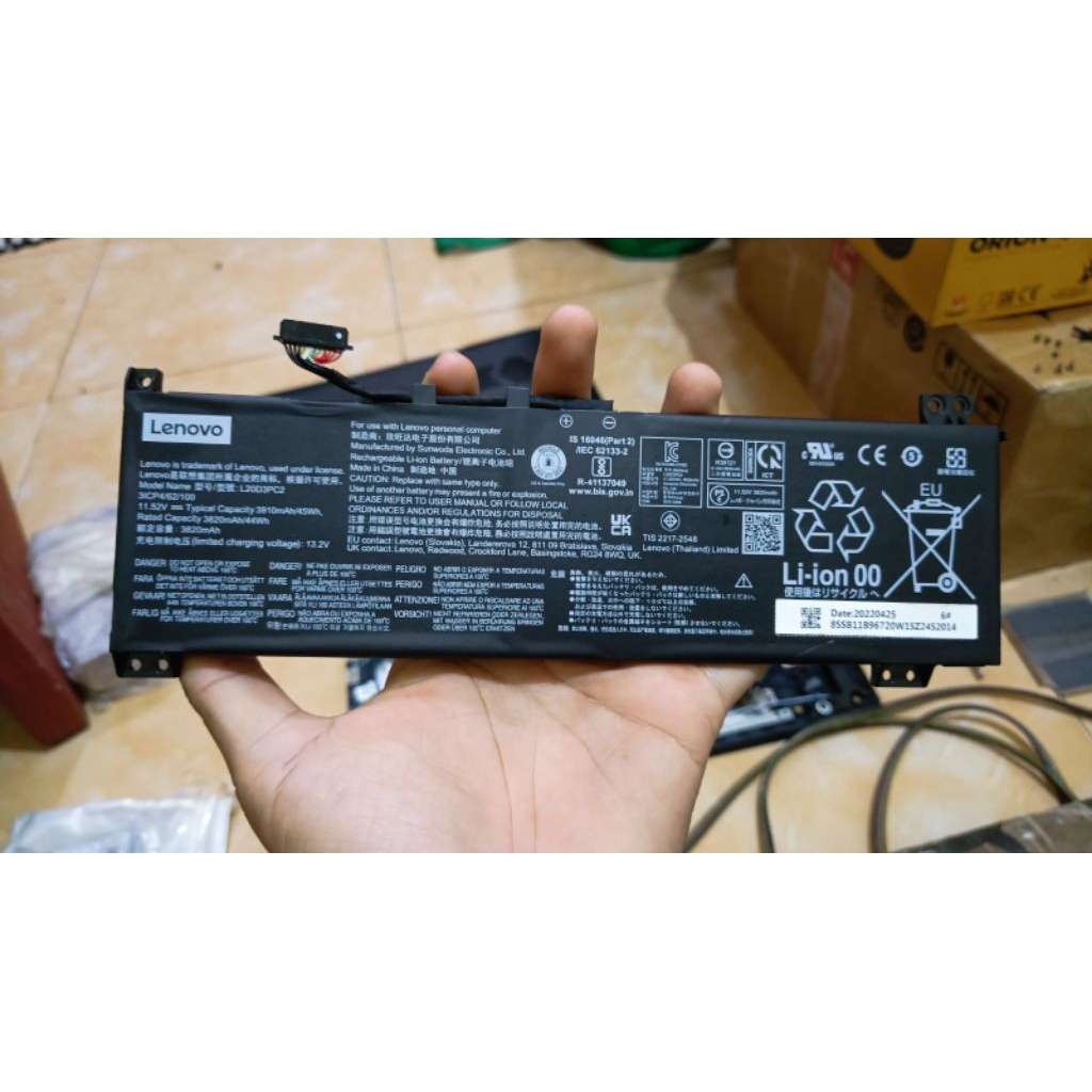 Baterai Lenovo Ideapad Gaming 3 Original Second -  Model Battery L20D3PC2 - Battery Original Lenovo 