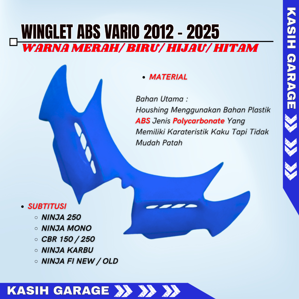 WINGLET VARIO PLASTIK WINGLET VARIO 125 WINGLET VARIO 150 WINGLET VARIO LED OLD WINGLET VARIO NEW