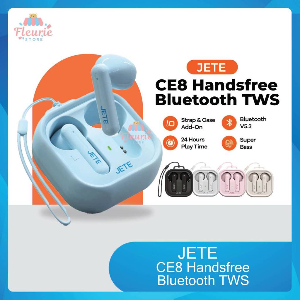 JETE CE8 Handsfree Bluetooth TWS - TWS Bluetooth JETE [Garansi 2 Tahun]