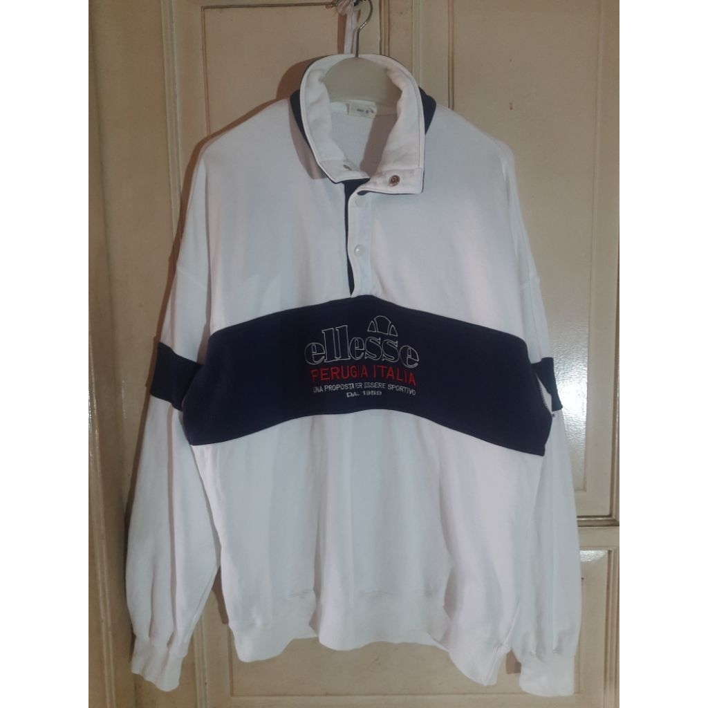 Rugby / Half Button Ellesse Vintage Rare Item