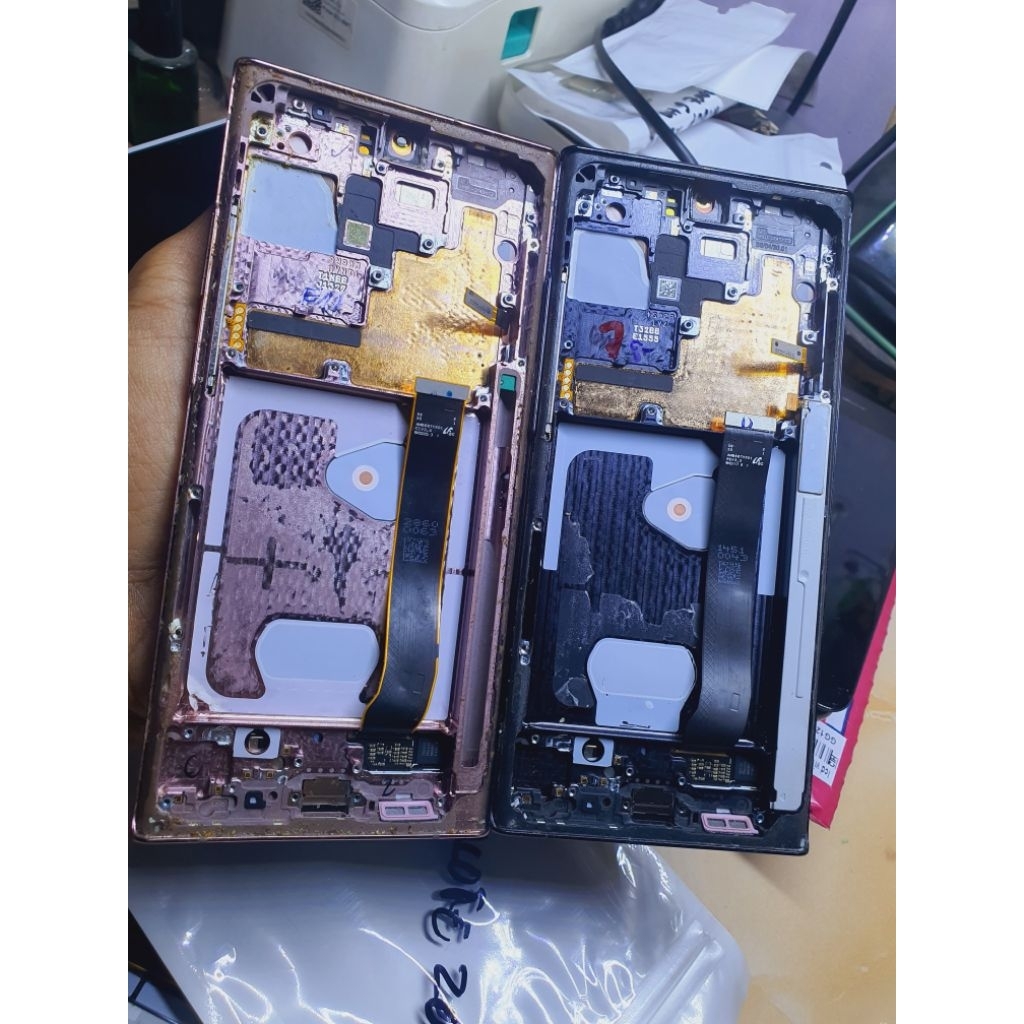 LCD+Fream Samsung Note 20 Ultra 4G/5G Minus Garis 3 Normal Original